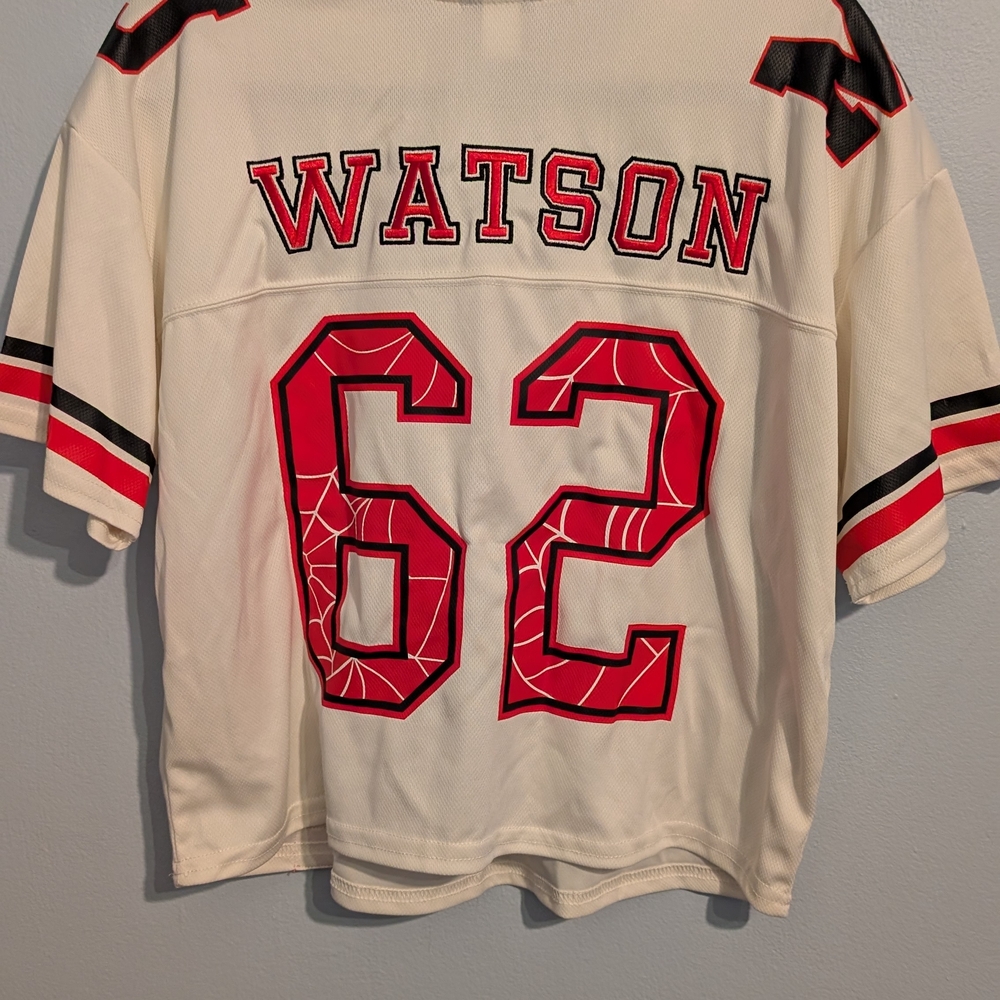 Cream and Red Sports Jersey